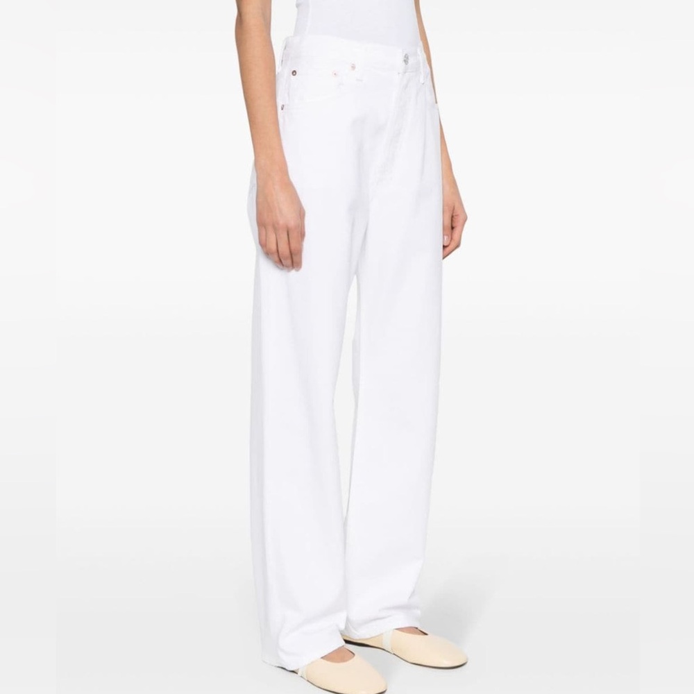 Agolde Women's Straight White Jeans
